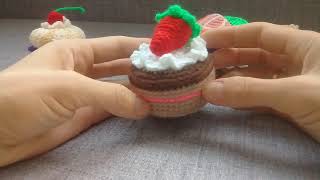 Что вкусного я навязала - пирожные крючком и мороженое рожок крючком
