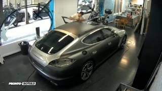 Impresionante Porsche Panamera Turbo en Gris Grafito con detalles - Car Wrapping by Pronto Rotulo