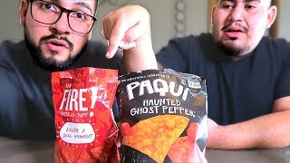 PAQUI GHOST PEPPER CHIPS  vs. TACO BELL FIRE CHIPS!!