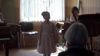 Ольга Горобцова. 8 лет. "Весення" муз. Моцарт В.А.  Olga Gorobcova