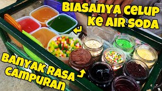 CAMPUR SODA LEBIH NIKMAT NIH!! GULALI WARNA PALU JAJANAN ANAK SEKOLAHAN | Indonesia street food