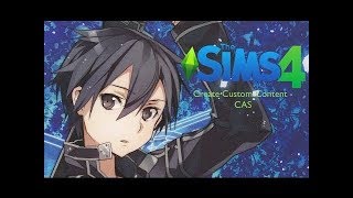 The Sims 4 -  Custom content create a sim Kirito Kazuto Kirigaya-  Sword Art Online - SAO