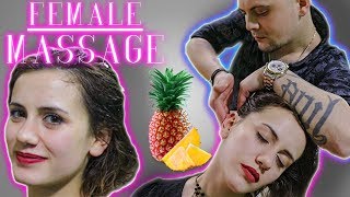ASMR MASSAGE | FEMALE MASSAGE + PINEAPPLE ASMR EATING | YOUR PILL FOR INSOMNIA & ANXIETY