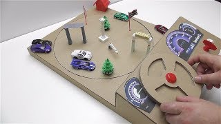 Как сделать Игра За рулём из картона Игра машинка на магните