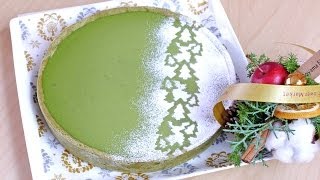 Super Matcha Green Tea Tart 超抹茶タルト 抹茶 ✕ 抹茶タルト 粉糖でクリスマスツリー