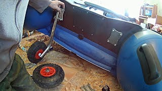Быстросъемные транцевые колеса для лодки.Усовершенствование крепление транцевых колес своими руками