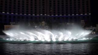 Bellagio fountain show - Музыкальный фонтан у казино Bellagio в Лас Вегасе.