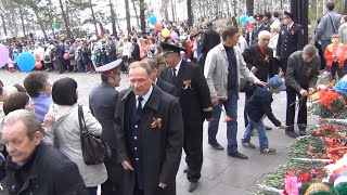 9 мая 2014 год Возложение венков к памятнику погибшим в Великую Отечественную войну  Лесосибирск