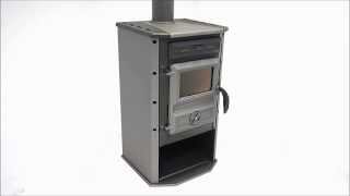 Poêle à bois 10kW MODERNA-MAGICO Noir chauffe 100m2