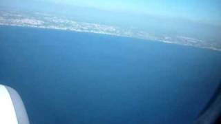 Beautiful approach and Landing in Larnca airport, Cyprus/Посадка в Ларнаке, Кипр