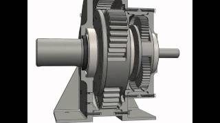 Two-stage planetary gear animation