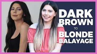 Going from Boxed Dark Brown to Blonde Balayage | Casey Blake