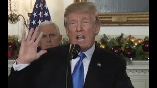 Donald Trump SLURS HIS WORDS at the End of His Jerusalem Speech