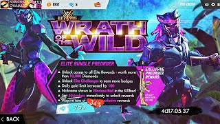 WRATH OF THE WILD ELITE BUNDLE PREORDER || FREE FIRE