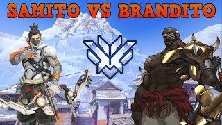 SAMITO VS BRANDITO! Pushing Top 10 NA! Overwatch Top 500 Hanzo