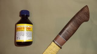 Моренный дуб на рукояти ножа своими руками   Oily oak with own hands