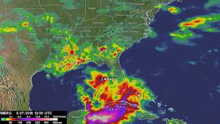 Animation of Subtropical Storm Alberto's Rainfall in Southern U.S.