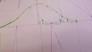 КАК СДЕЛАТЬ ВЫКРОЙКУ РУКАВА НА ОСНОВЕ ПЛАТЬЯ.