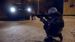 Тренировка подразделения антитеррора Центрального военного округа