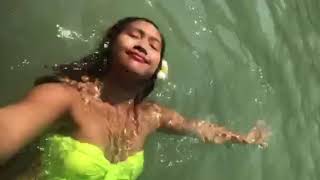 Swimming in a Waterfall