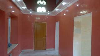 Венецианская штукатурка с золотыми трещинами (кракелюр)