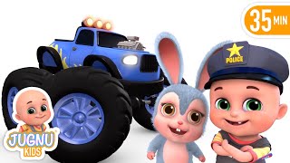 Car Videos | Monster Trucks  | Vehicle Song | Nursery Rhymes Compilation from Jugnu Kids