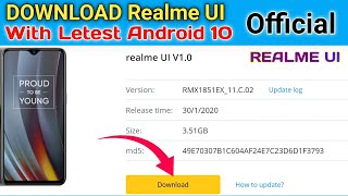 Realme UI Update Download | Realme UI Download with Android 10 | How to Download Realme UI |