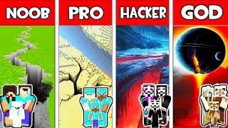 Minecraft - NOOB vs PRO vs HACKER vs GOD : FAMILY EARTHQUAKE APOCALYPSE in Minecraft Animation