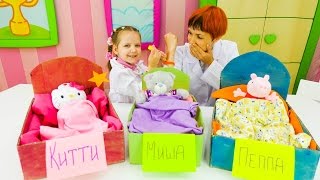 Игрушки Китти и Пеппа. Видео Машей Капуки Кануки