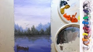 Как написать картину маслом ПОШАГОВО. Пейзаж с водой.