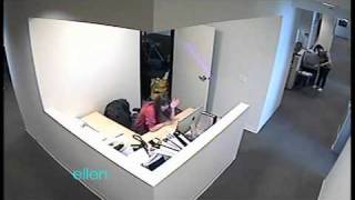Ellen Scares the New Staffer!