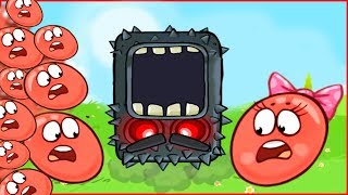 ДОБРЫЙ КВАДРАТ И ЗЛОЙ КРАСНЫЙ ШАРИК новый мультик про ШАР игра NEW RED BALL 4 Volume 5 INTO THE CAVE