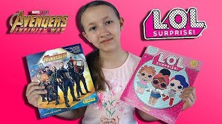 Альбомы и Наклейки Panini Мстители: Война Бесконечности и ЛОЛ СЮРПРИЗ Распаковка
