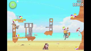 Angry Birds Rio Level 30 (6-15) Beach Volley 3 Star Walkthrough