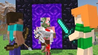 Zombie Pigman vs Villager  Life - Minecraft Life Animation