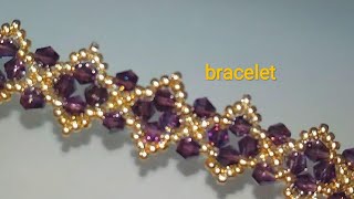 Tutorial: beaded bracelet. Браслет из бисера и биконусов. МК