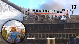 Can 17 HEADS stop 1 'M30 Rifle Bullet...? (COD WW2 1vs17 Mythbusters)