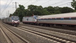 Amtrak HD 60fps: Northeast Regional & Acela Express Trains @ Metropark 7/2/15 Veterans Unit 642