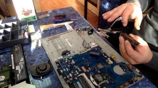 Разбор и чистка ноутбука Samsung np-rv511