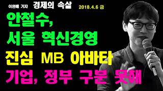 [이완배 기자의'경제의 속살']18.4.6-안철수, 혁신경영으로 서울 운영한다