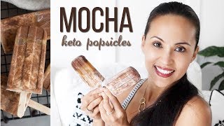 MOCHA Low Carb Popsicles // Keto Desserts