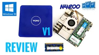 Voyo V1 Mini PC Intel N4200 REVIEW - 128GB SSD, 8GB RAM Installation