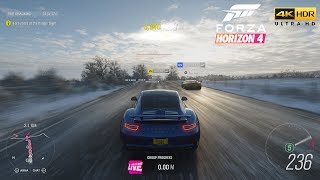 Forza Horizon 4 - Winter #Forzathon Live in Porsche 911 Turbo S [4K HDR]
