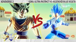 Ultra Instinct Goku vs Ascended Super Saiyan Blue Vegeta | Dragonball Xenoverse 2