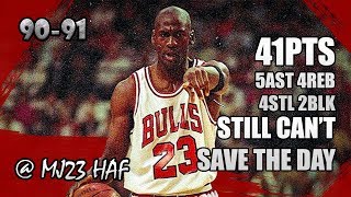 Michael Jordan Highlights vs 76ers (1991.04.07) - 41pts Still not Enough!