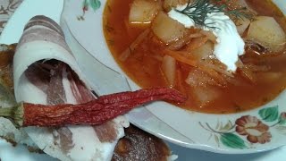 УКРАЇНСЬКИЙ БОРЩ З ПАМПУШКАМИ!