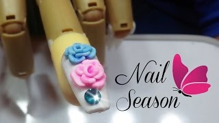Flores 3d para uñas de acrilico principiantes paso a paso