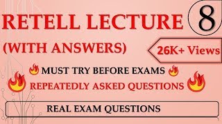 PTE Speaking - Retell Lecture with answers - REAL EXAM QUESTIONS