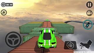 Impossible Car Tracks 3D: Green Car Driving Simulator Stage 10,11&12 Completed -Android GamePlay
