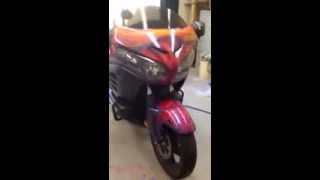 Custom Freehand Airbrush - Honda F6B Gold Wing 2013 Red Delux